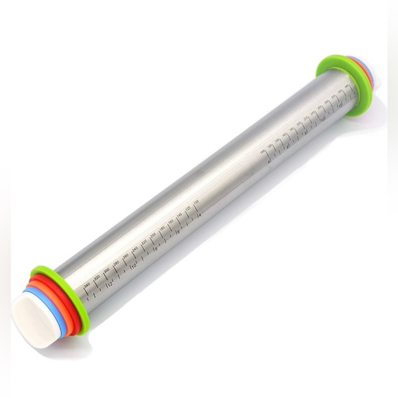 STAINLESS STEEL ADJUSTABLE ROLLING PIN 17”L
#10292410 - Picture 2 of 16